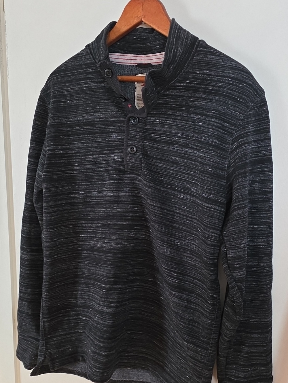 Relwen Small Charcoal 4  Button  Sweater NWOT